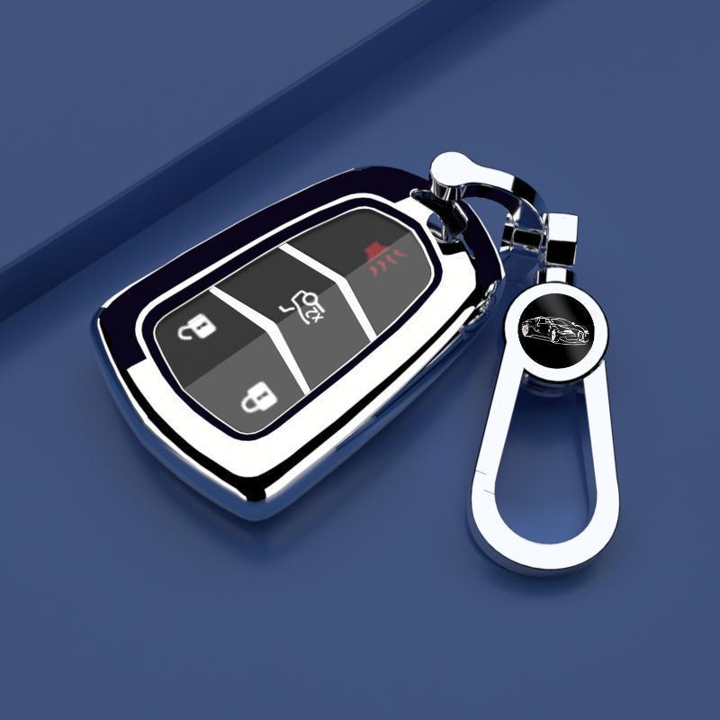 Premium 2023 Cadillac XT4 Key Case with Men's Buckle - High-End Interior Decoration Shell
