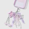 Cute Bag Charm Pendant Keyring Bowknot Heart Braided Rope Keychain Bag Charm for Backpack Purse Handbag Decoration