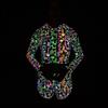 Women's Reflective Mushroom Print Hoodie - Trendy Colorful Pullover Top