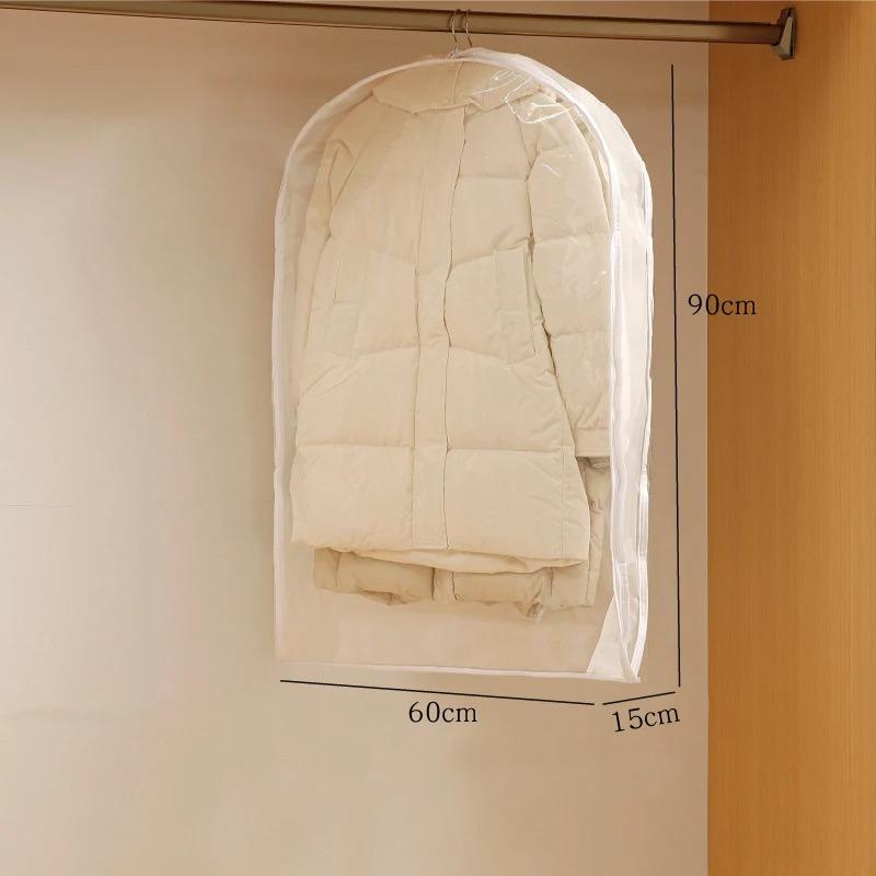 Подвесной компрессионный мешок для одежды - Воздушный компрессионный органайзер для пуховика с молнией пылезащитный чехол экономия места при хранении одежды 1780₽