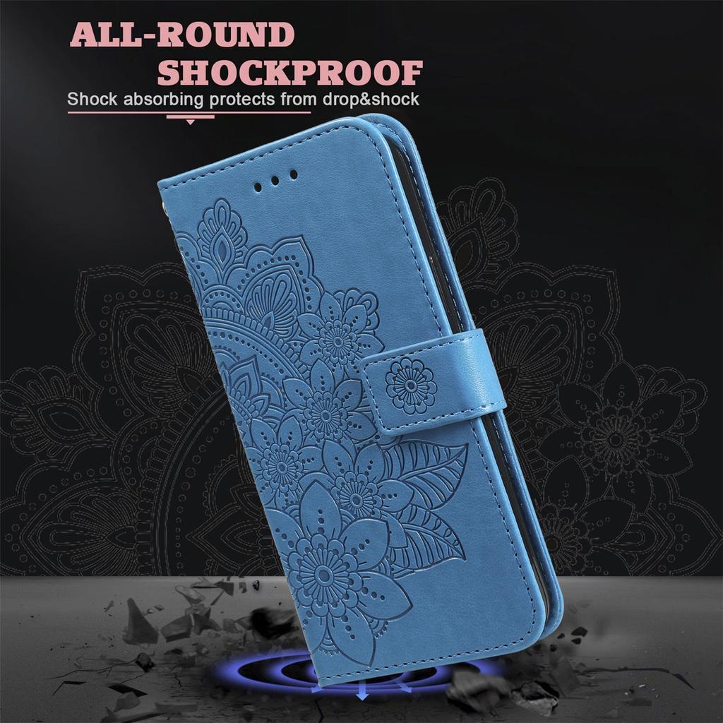 Emboss Leather Flip Phone Case For Iphone 14 13 Pro Max 11 12 Mini Xr X Xs Max 6 6s 7 8 Plus Se 2020 Luxury Wallet Bracket Cover