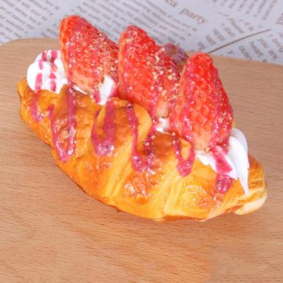 Simulate Bread Squeeze Toy Artificial Croissant Dessert Fake Food Decoration Cake Model Tea Table Decor Stress-relieving Toys