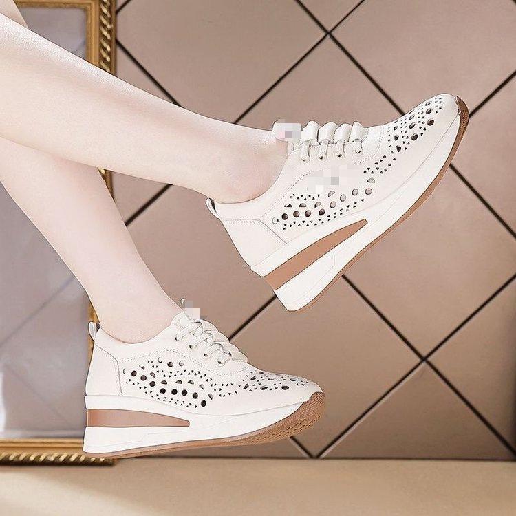 Hollow breathable perforated women's 2026 summer new comfortable elastic casual shoes, lazy walking sandals