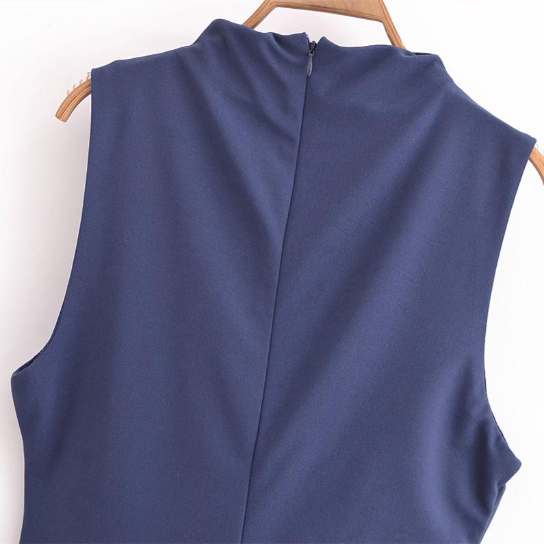 Spring 2025 Women's Pleated Midi Dress - Slim Fit with Waist-Gathering Design