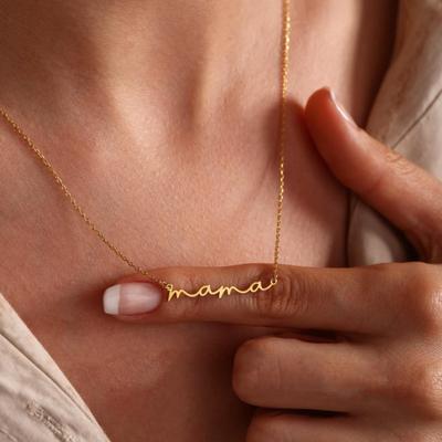 Simple New Mama Stainless Steel Letter Necklace Mother's Day Gift Female Jewelry English Letter Hand-painted Necklace