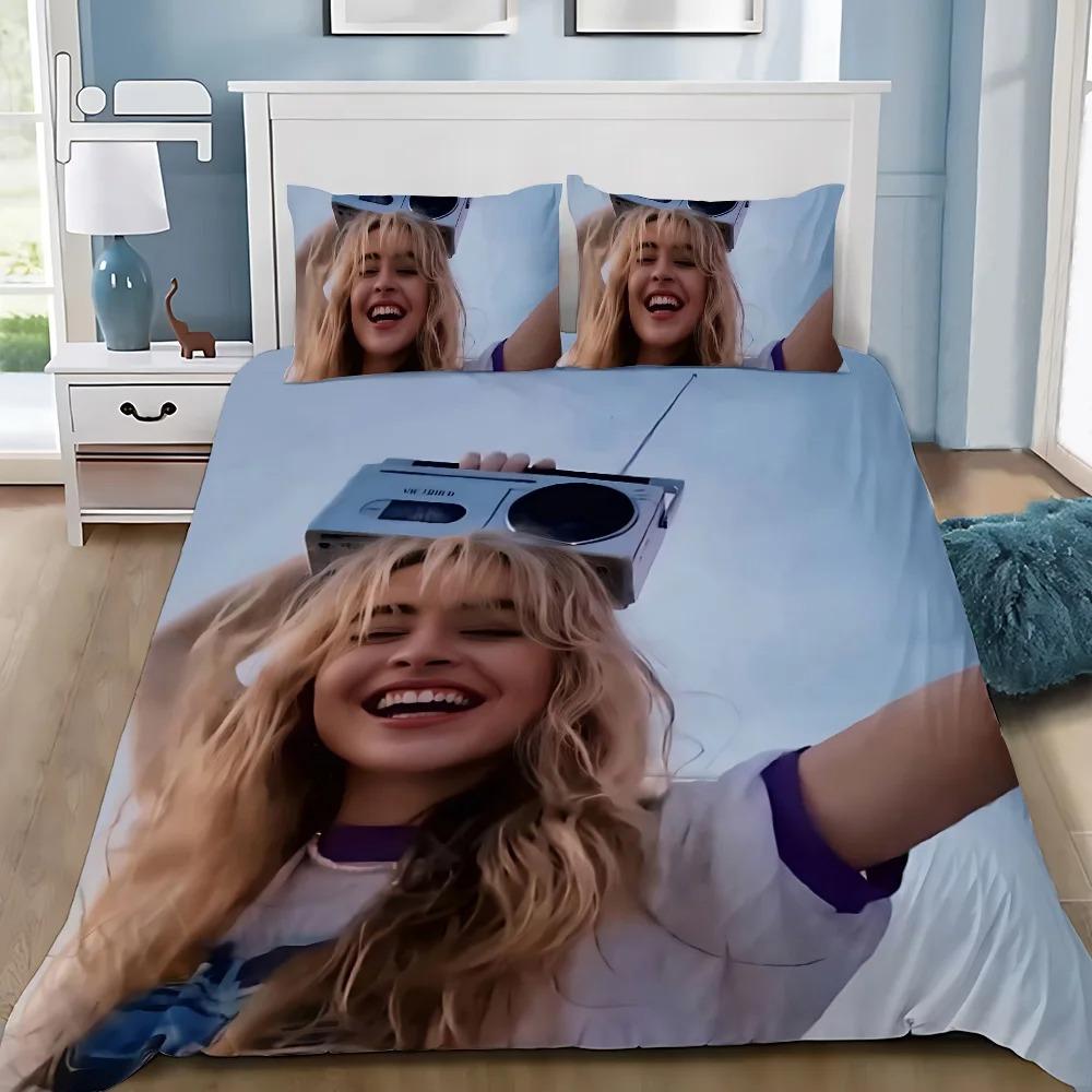 Sabrina CarpenterS Duvet Cover Pillowcase Bedding Set Adult Boy Girl Bedroom Decoration Children Gift Single Double Large Size