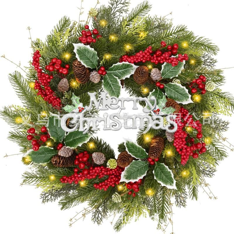 Christmas Wreath Door Hanging Decor Home Mall Window Party Festive Simulation Ornament