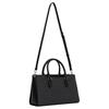 Michael Kors ARDEN Brand Letters All Over Printed Coated Canvas Shoulder Handbag Medium Size Women's Black