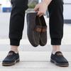 Old Beijing cloth shoes men's one-pedal shallow-mouth flat shoes medium old father shoes non-slip and wear-resistant beef tendon soles casual shoes