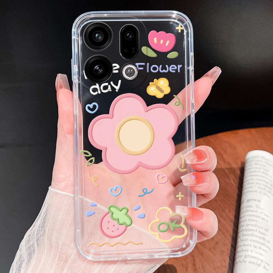 For Oppo Find X9 X8 X7 Pro Phone Case Lovely Fish Patterns Soft TPU Clear Silicone Shell For Oppo Find X7 Ultra Shockproof Funda