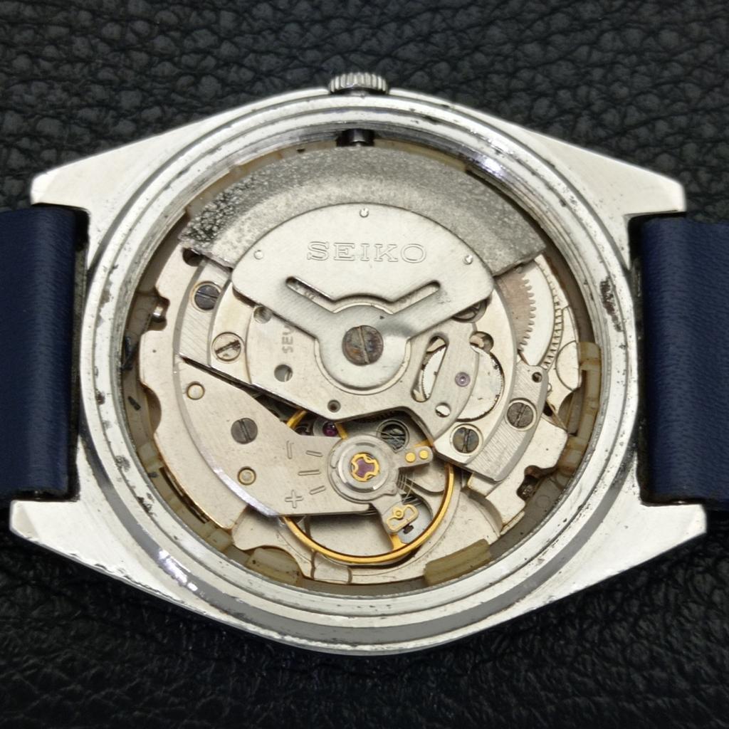 VINTAGE SEIKO AUTOMATIC 6309A JAPAN MENS BLUE COLOR DIAL WATCH A701502-5 R206b-a701502