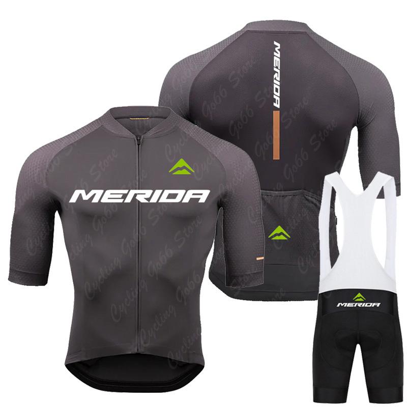 Nieuw Pro Team Merida Wielerjersey Set Heren Zomer Fiets Berg Uniform Ropa Ciclismo Maillot Hombre Fiets Kleding Pak