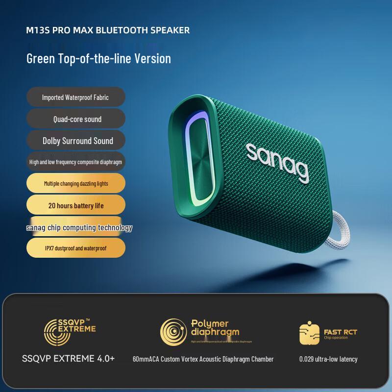 

SANAG M13SProMax Portable Bass Bluetooth Speaker CN plug (adapter included)