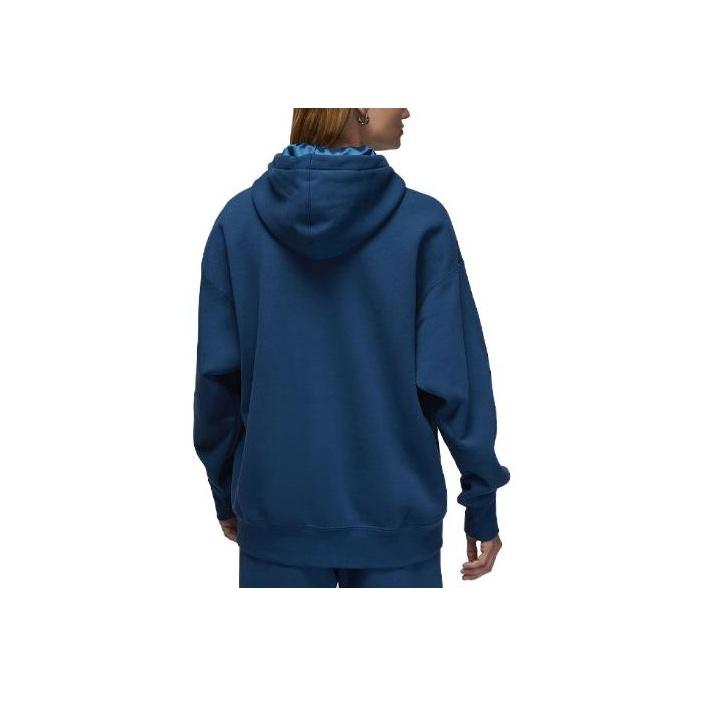 Jordan Flight Fleece Solid Logo Loose Hoodie Women hoodies French-Blue FB5110-427