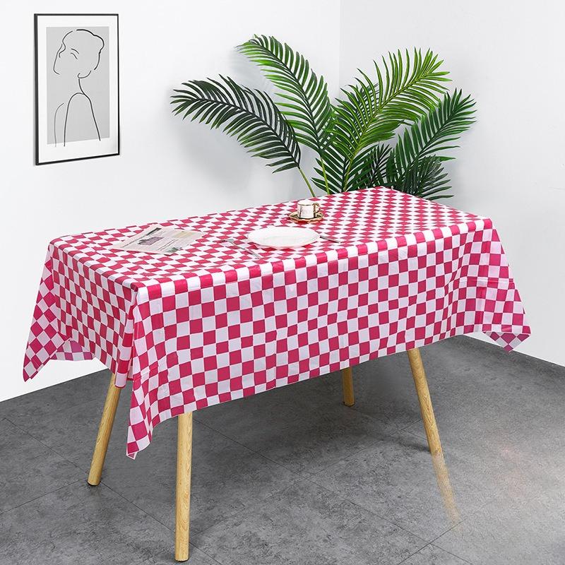 1/3pcs Checkerboard Tablecloth Disposable Rectangular Tablecloth Picnic Mat Party