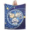 Starry Night Celestial Blanket - Soft Cozy Throw with Magical Anime Design, Perfect for Home Decor, Unique Gift for Fantasy Fans