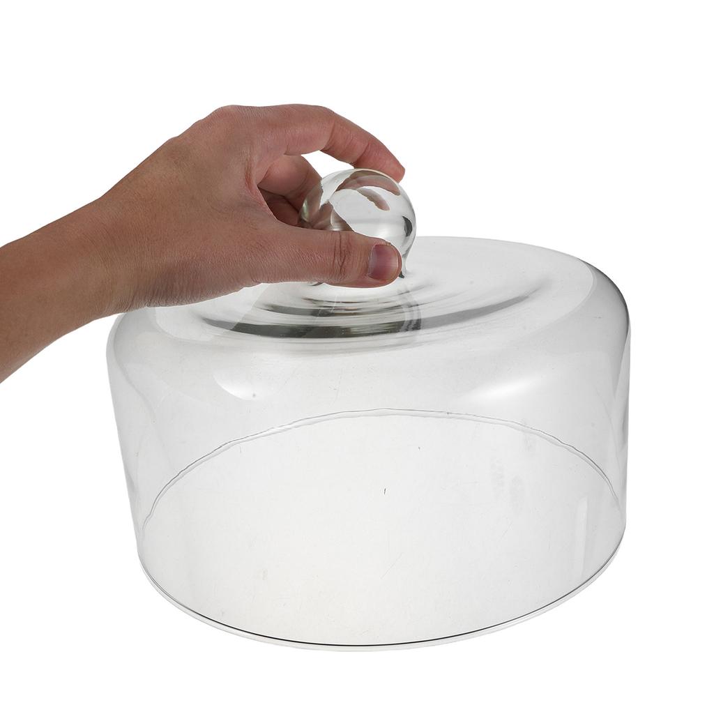 Glass Microwave Cover Microwave Glass Splatter Cover Plate Splatter Guard Easy Grip Handle Clear Cake Dome kitchen Food Cloche