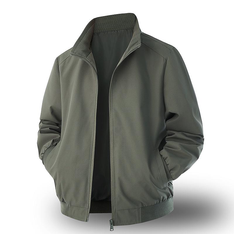 Men's Winter Cotton Jacket - Middle-Aged Stand Collar Fashion Coat for Dad