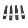 Glossy accessories black Carbon fiber pattern car side door handle cover trim for TOYOTA RUSH 2018- rush