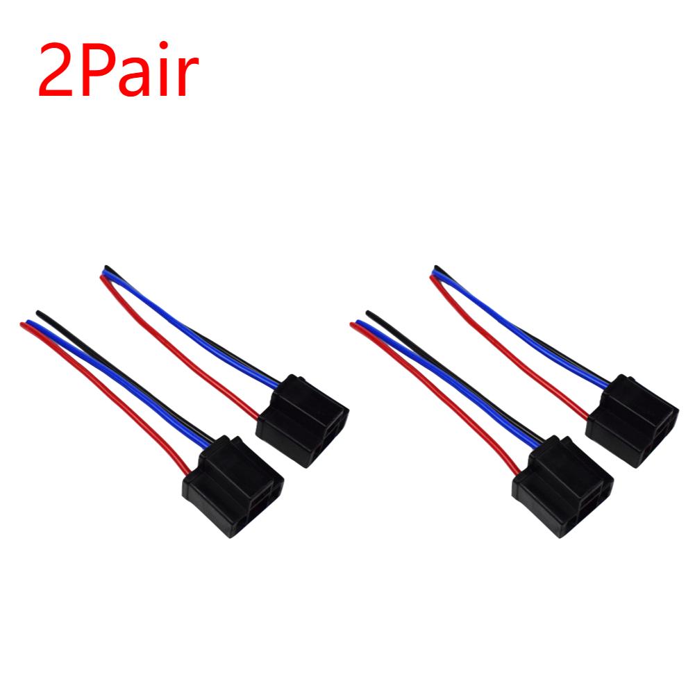 1/2/3/4Pair Wiring Harness Socket Headlight Fog Lamp Female Connector Universal for 9003 H4 Bulb Socket Accessories for Vehicles