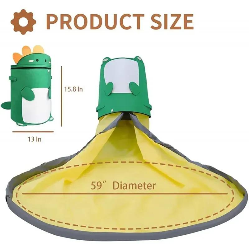 Filz Faltbare Spielzeugaufbewahrungstasche Abnehmbar Staubdicht Groß Bausteine Kinder Spielmatte Niedliches Tier Schrank Organizer Ziplock-Beutel