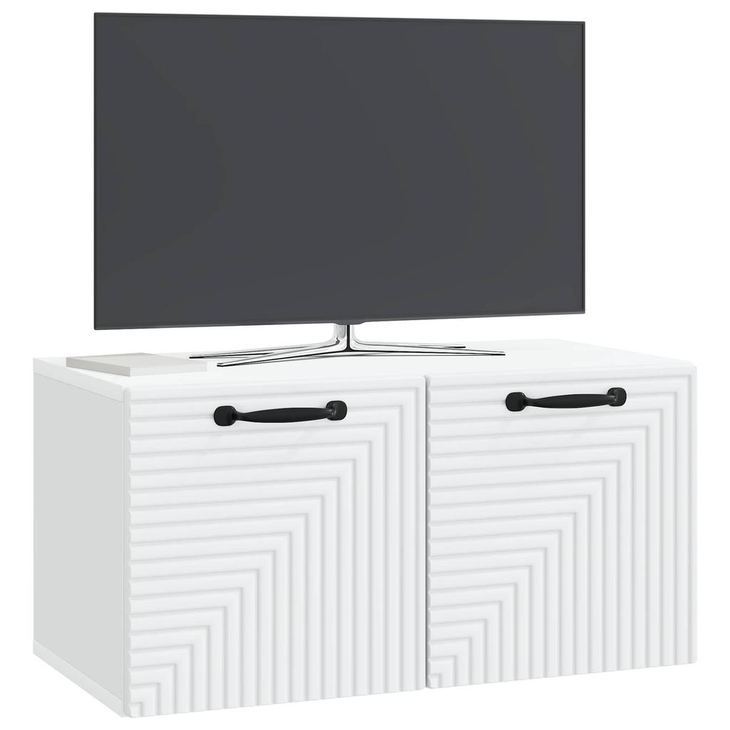 Wall Mounted TV Cabinet White 59.5 x 31 x 30 cm Particleboard