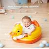 1pc Yellow Duck Baby Learning Chair, Portable Folding With Built-In Inflator Pump Baby Shower Family Decorations Gifts