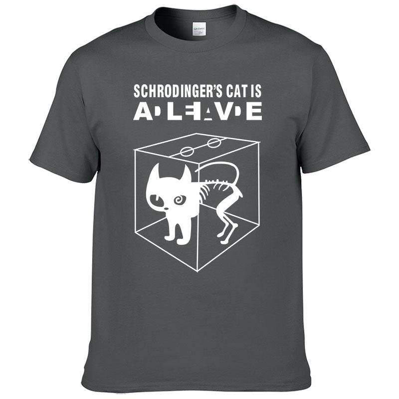 2024 Summer Cotton Schrodinger's Cat Printed Short Sleeves Men T Shirt Casual Tees The Big Bang Theory Mens T-shirt #247