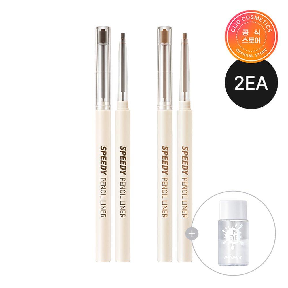 

[1+1/ NEW COLOR] Peripera Speedy Pencil Liner 0.14 g + (Free) Ink Lip & Eye Remover 30ml 001 Meloy Black