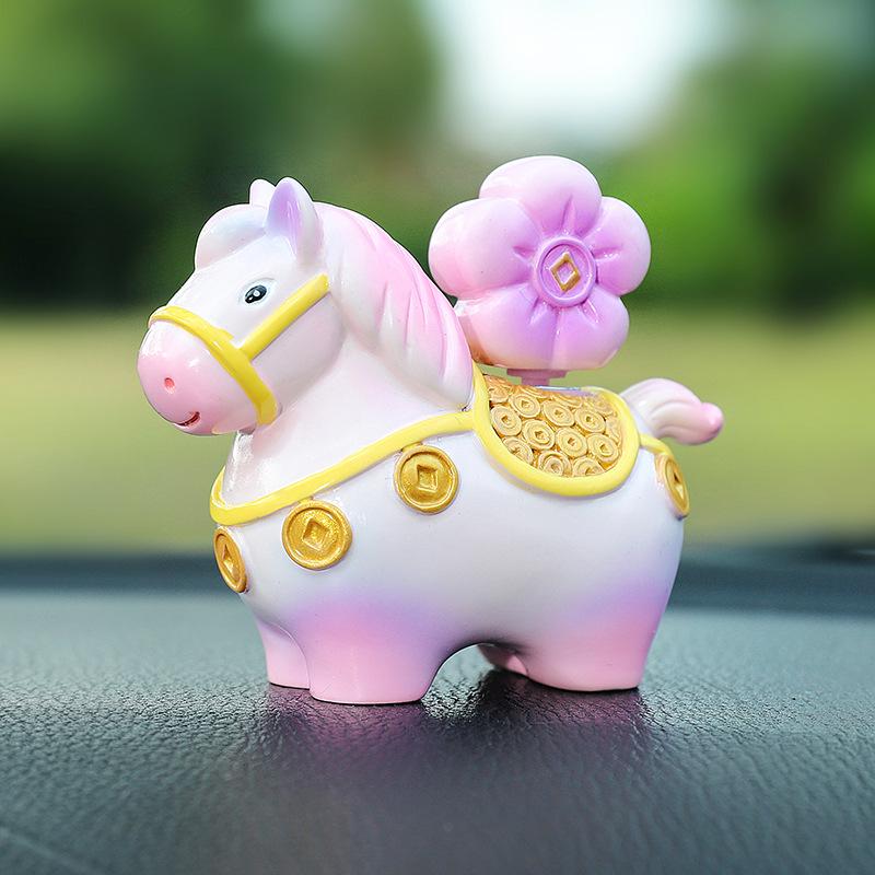 Little Pony Fufu Resin Figurine - Creative Car Console Decoration