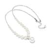 A Pearl Zircon Pendant Is Added To The Same Style of Pearl Necklace for Womens Light Luxury