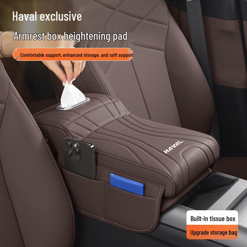 Haval H6/H9 Car Armrest Box Pad & Multifunctional H8 Heightening Pad with Tissue and Storage Box
