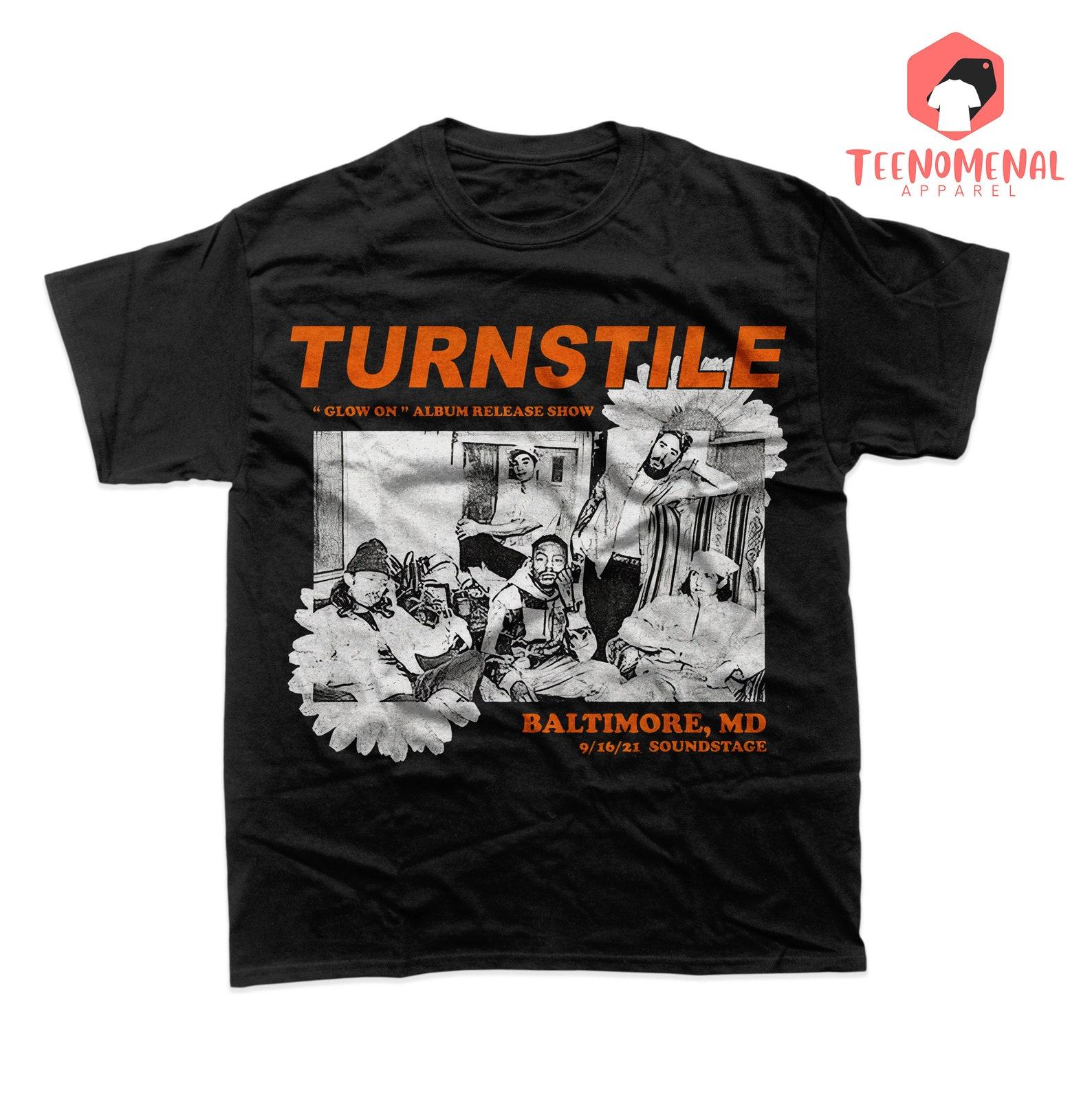 Turnstile Unisex T-Shirt - Glow On Album Show Tee - Music Band Merch - Graphic Shirt for Gift L