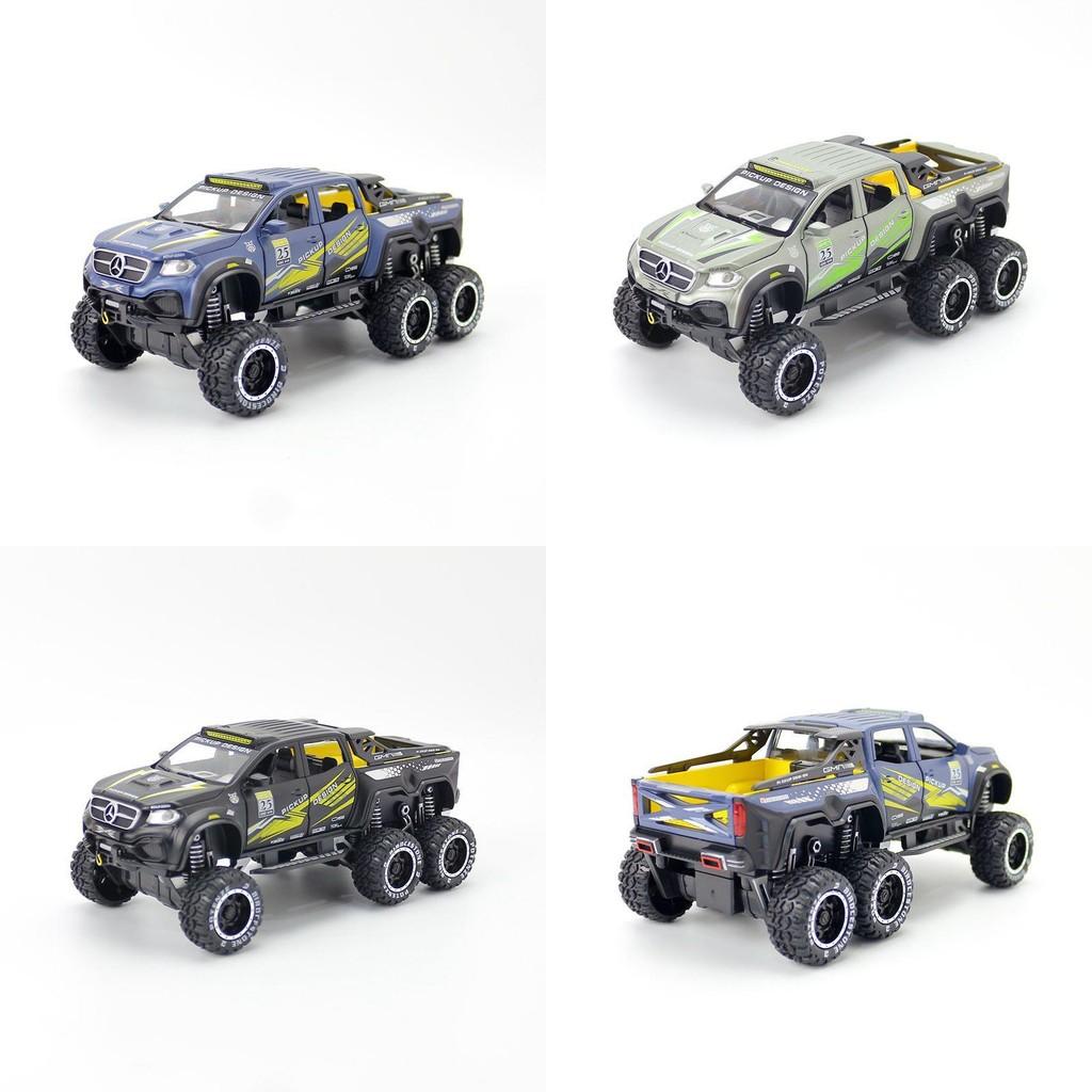 Model Car Mercedes Benz Pickup Alloy Toy Car With Acousto Optic Design For Kids