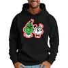 Men's Casual Sports Hooded Pocket Christmas Print Long Sleeve Sweatshirt