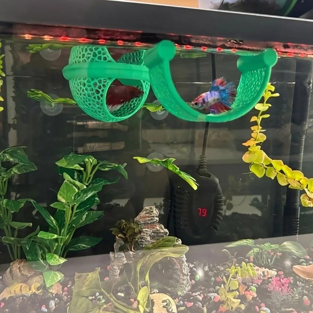 Schwimmende Betta-Hängematte Ruheplatz, Kunststoff-Netzliege, bietet einen Schlafplatz für Bettas und Guppys