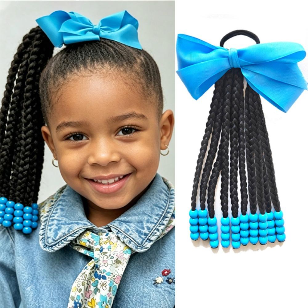 

Synthetic Kids Braided Ponytails Headwear Kids Hairpiece Wig Birthday Gifts синий