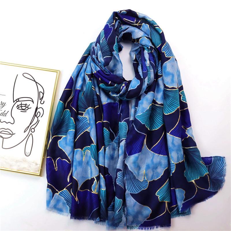 Fashion Floral Printed Square Scarf Spring Summer Satin Silk Shawl Lady Elegant Handkerchief Islam Turban Headscarf 90*90cm