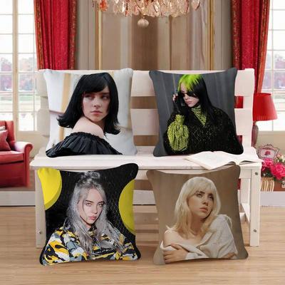 Singer B-Billie-Eilish Pillow Anime Pillow Sofa Bed Head Pillow Cover Cushion Cover 45x45 Cm Fashion