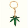 Green Leaf Keychain Fashion And Simple Popular Key Ring Accessory Perfect Handmade Anniversary Pendant For Women