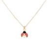 Cute Yellow Pink Red Purple Colors Mini Coccinella Pendant Necklace For Girls Golden Chain Jewelry Gift