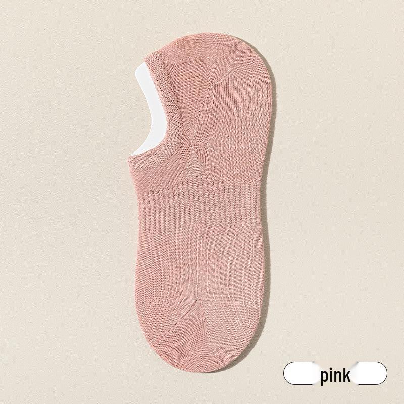 

Женские летние носки-следки Zhuji - Не скатываются, Однотонные, Хлопковые носки-лодочки One Size