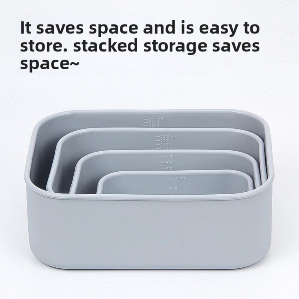 With Lid Microwave Oven Lunch Box 300/700/1300/2100ML Storage Box Silicone Lunch Box  Student
