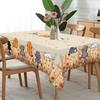 Kitchen Table Cloth Cute Cat Round Tablecloth Home Decor Available Cartoon Pattern Printed Desk Tablecloth Process Courtyard