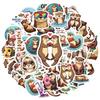 35pcs Otter Graffiti Stickers Cartoon Cute Otters Sticker Funny Waterproof Graffiti Decals Diy Laptop Phone Luggage Diary