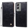 Vintage Crazy Horse Texture PU Leather Flip Wallet Phone Case for Vivo Y17s Card Holder Kickstand Shockproof Protective Cover