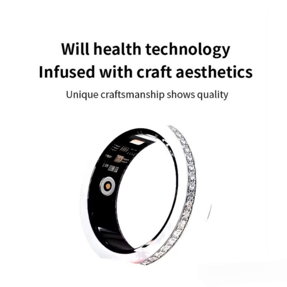 IP68 Waterproof Pedometer Fitness Ring -studded Health Tracker Ring Smart Ring Fitness