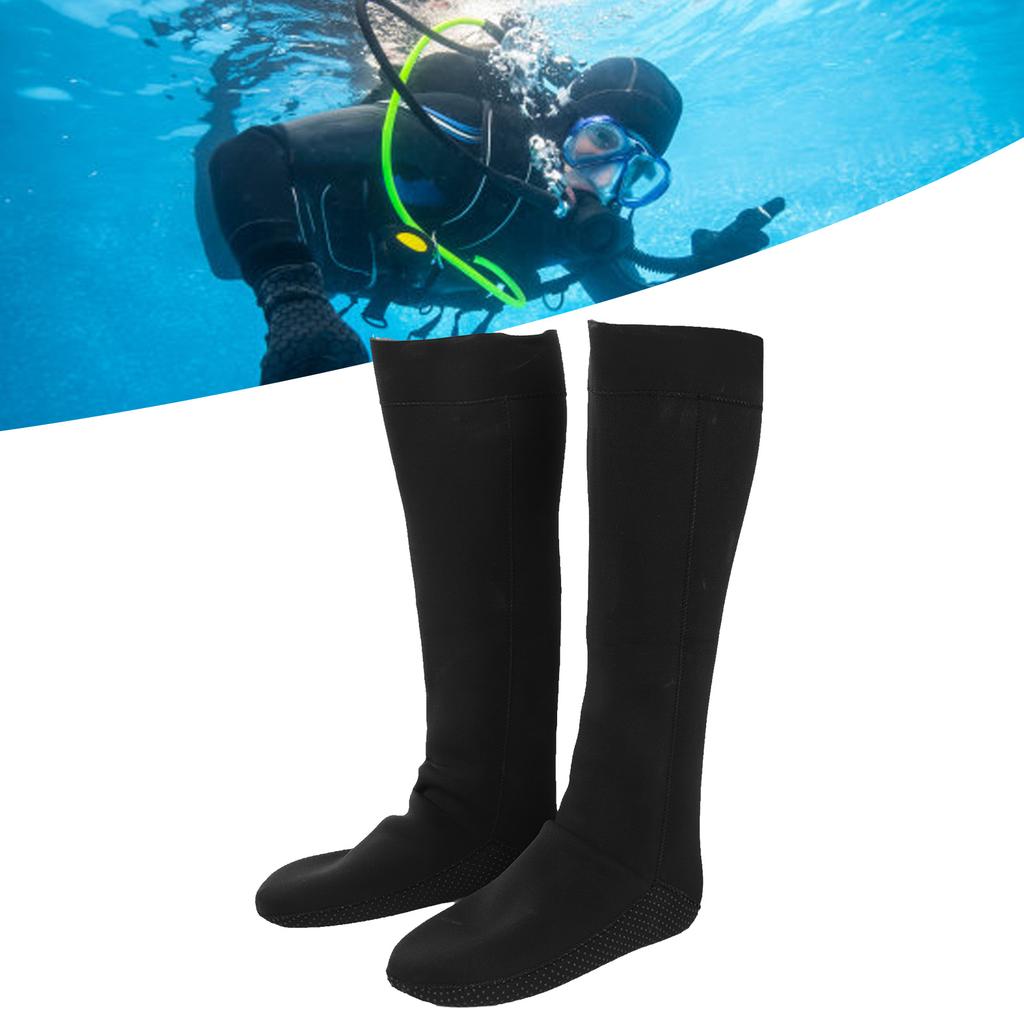 Calzini Termici da Sub 3mm Neoprene Asciugatura Rapida Lunghi da Immersione per Uomo Donna Sport Acquatici Nuoto XL