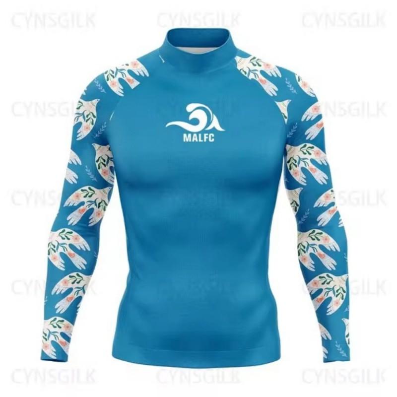 Quick-Dry Long Sleeve Rash Guard Surfing Swimming Freediving Water Sports UV Protection Unisex
