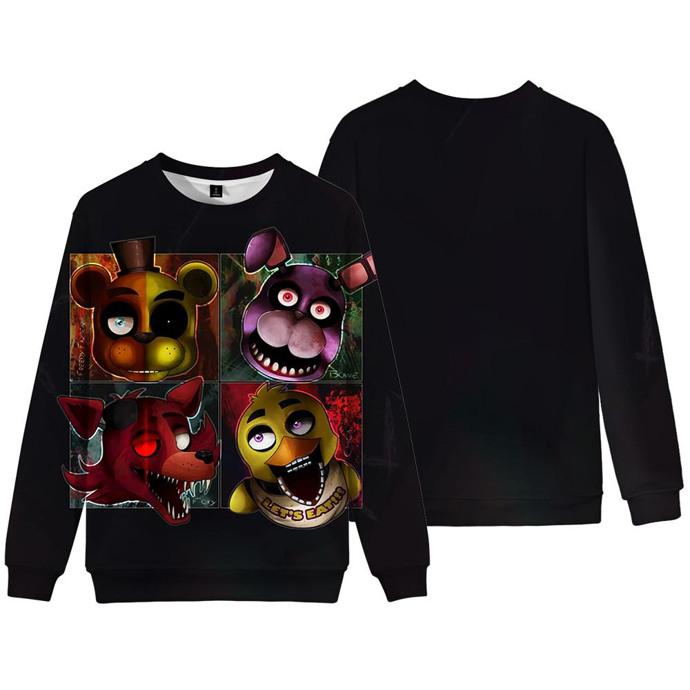 

Толстовка с принтом Five Nights at Freddy s, мужская винтажная зимне-осенняя свободная толстовка с капюшоном, уличная одежда, толстовка в стиле хип-хоп, одежда 2023, пуловер большого размера